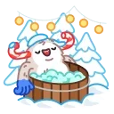 Yeti on Holidays Sticker