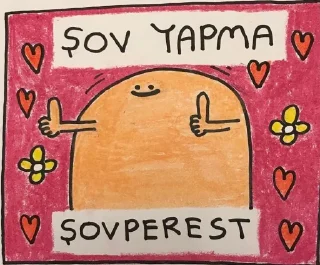 sevimli boyama Sticker