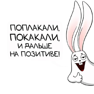 белый кролик Sticker