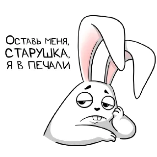 белый кролик Sticker