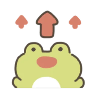 animated cute frog Sticker