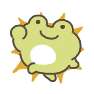 animated cute frog Sticker