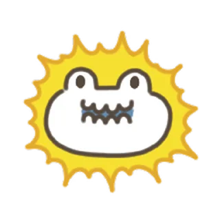 animated cute frog Sticker