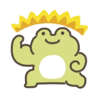 animated cute frog Sticker