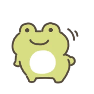 animated cute frog Sticker