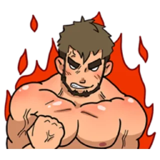 Muscular Guy Sticker