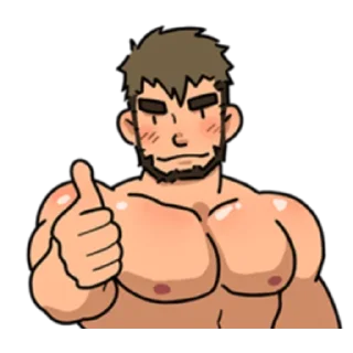 Muscular Guy Sticker