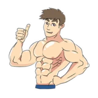 Muscular Guy Sticker